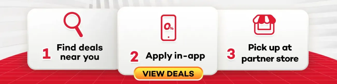 Banner showing TV category at shoppingmall.