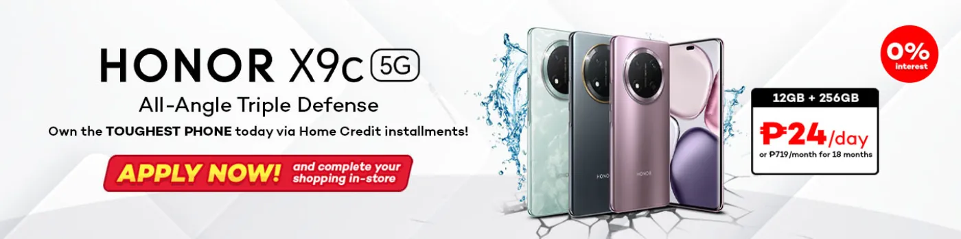 shoppingmall.ph promo banner honor x9c 0% interest with home credit