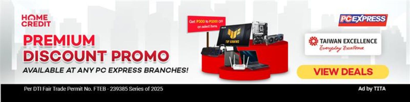 banner showing pc express taiwan excellence deals at shoppingmall